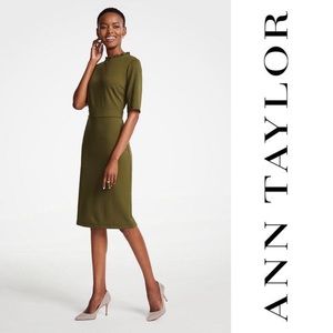 NWT - Ann Taylor - Ruffle Neck Sheath Dress